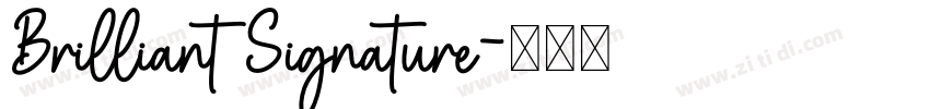 Brilliant Signature字体转换